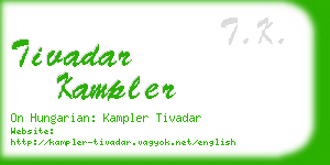 tivadar kampler business card